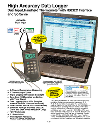 Thumbnail of document Data Sheet - HH506A 2 Channel 7 Thermocouple types Datalogger Water/Splash Proof